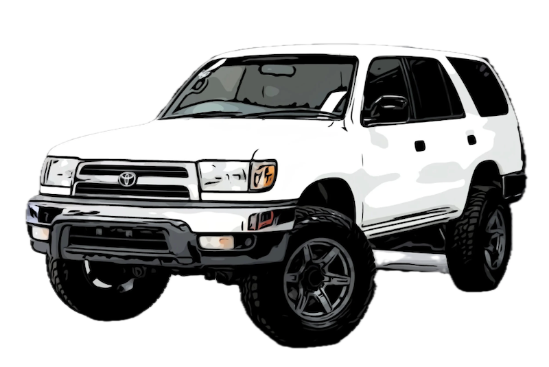 Toyota 4Runner, White with black trim