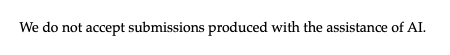 AI submission guidelines screenshot from Hex Literary