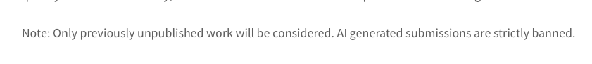 AI submission guidelines screenshot from The Fool's World