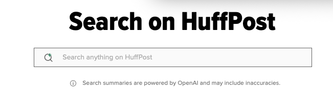 AI submission guidelines screenshot from HuffPost